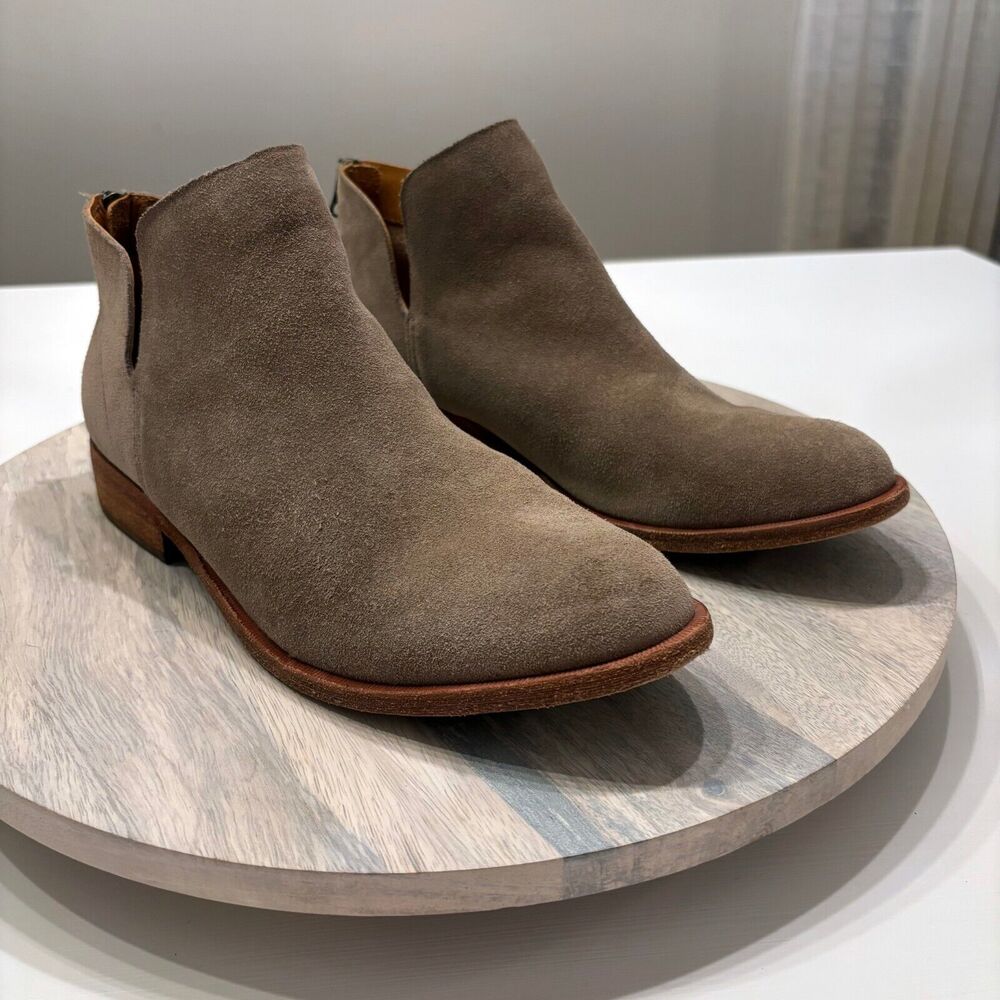 Kork-Ease Women's Renny‎ Final Tan Taupe Suede Leather Bootie Boots US Size 10 M
